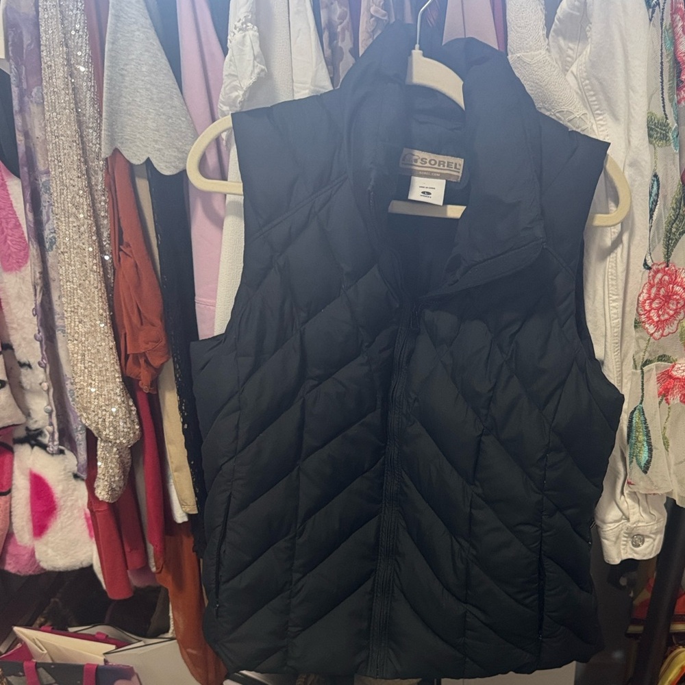 Sorel Black Quilted Vest
